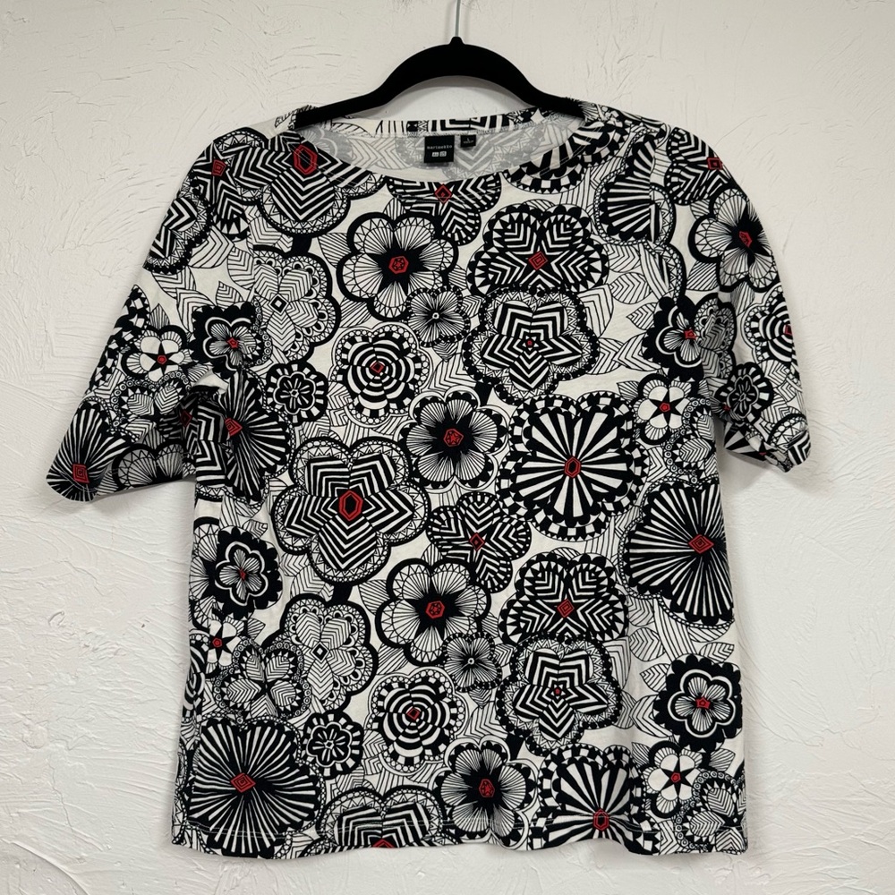 Marimekko Black and White Graphic T-Shirt